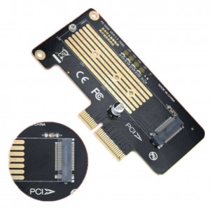 M.2 į PCI-E X4 plokštė "Black edition Plus" (NVME, SSD)
