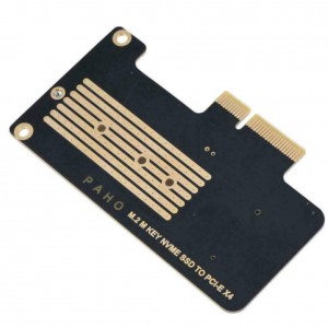 M.2 į PCI-E X4 plokštė "Black edition Plus" (NVME, SSD)