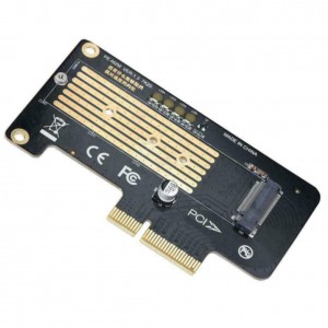 M.2 į PCI-E X4 plokštė "Black edition Plus" (NVME, SSD)