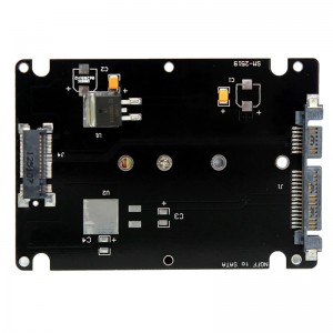 M.2 NGFF (SATA) SSD į 2.5 SATA plokštė "Black edition"