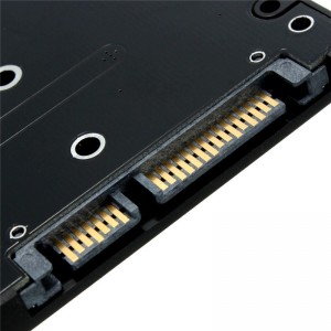 M.2 NGFF (SATA) SSD į 2.5 SATA plokštė "Black edition"