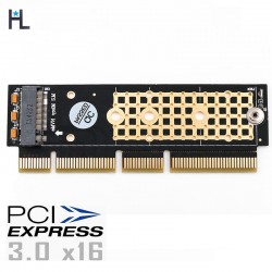 M.2 į PCI-E 3.0 X16 plokštė "Black edition Pro" (NVME, NGFF, SSD)