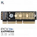 M.2 į PCI-E 3.0 X16 plokštė "Black edition Pro" (NVME, NGFF, SSD)