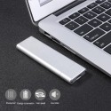 Išorinis dėklas m2 SATA plokštei "Silver Light" (USB 3.1 į NGFF M.2)