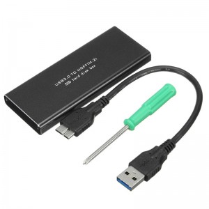Išorinis dėklas m2 SATA plokštei "Black Pro" (USB 3.0 į NGFF M.2)