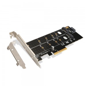 M.2 į PCI-E 3.0 X16 plokštė "Black edition Pro 3" (NVME, NGFF, SSD)