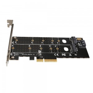 M.2 į PCI-E 3.0 X16 plokštė "Black edition Pro 3" (NVME, NGFF, SSD)