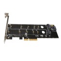 M.2 į PCI-E 3.0 X16 plokštė "Black edition Pro 3" (NVME, NGFF, SSD)