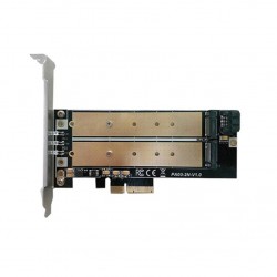 M.2 į PCI-E 3.0 X4 plokštė "Black edition Pro 5" (NVME, NGFF, SSD)