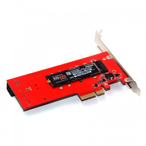 PCI-E M-key, B-key plokštė "Red edition" (iki 39 Gbps)
