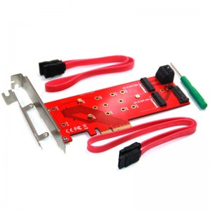 PCI-E M-key, B-key plokštė "Red edition" (iki 39 Gbps)