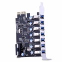 PCI-E USB 3.0 plokštė "Black edition" (7 lizdai)