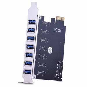 PCI-E USB 3.0 plokštė "Black edition" (7 lizdai)