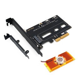 M.2 į PCI-E 3.0 X4 plokštė "Black edition Pro 6" (NVME, NGFF, SSD)