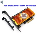 M.2 į PCI-E 3.0 X4 plokštė "Black edition Pro 6" (NVME, NGFF, SSD)