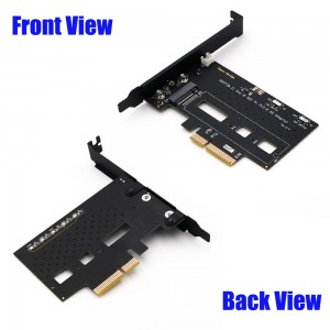 M.2 į PCI-E 3.0 X4 plokštė "Black edition Pro 6" (NVME, NGFF, SSD)