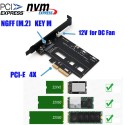 M.2 į PCI-E 3.0 X4 plokštė "Black edition Pro 6" (NVME, NGFF, SSD)