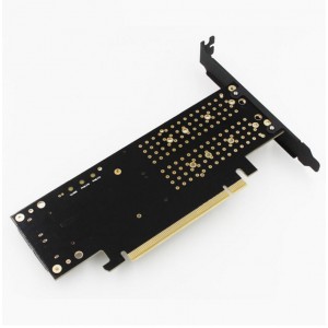 M.2 į PCI-E 3.0 X16 plokštė "Black edition Pro 9" (NVME, NGFF, SSD, AHCI SATA)