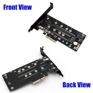 M.2 į PCI-E 3.0 X4 plokštė "Black edition Pro 10" (NVME, NGFF, SSD)