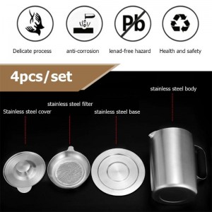 Plieninis virtuvės filtras "Aukščiausia klasė" (1.5 ltr.)