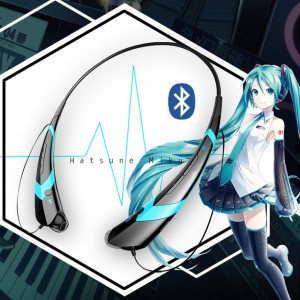 Belaidės ausinės "Hatsunės Miku stilius"