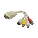 VGA į 3 RCA ir S-Video jungtis "Profesionalas 2"