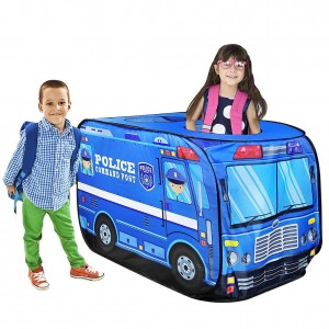 Vaikiškas medinis konstruktorius "Policijos automobilis"
