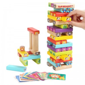 Vaikiškas medinis konstruktorius "Nuostabusis bokštas"