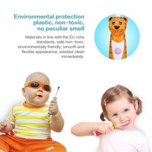 Elektrinis dantų šepetėlis kūdikiams ir vaikams "Žvėreliai"