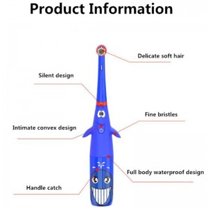Elektrinis dantų šepetėlis kūdikiams ir vaikams "Puikusis banginukas"