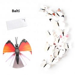 Magnetiniai lipdukai "Baltieji drugeliai" (12 vnt.
