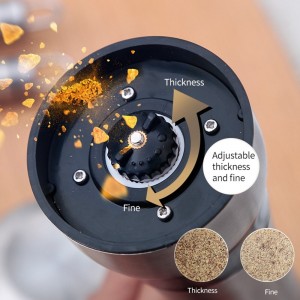 Reguliuojamas rankinis prieskonių malimo malūnėlis "Stiliaus elegancija"