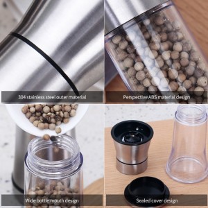 Reguliuojamas rankinis prieskonių malimo malūnėlis "Stiliaus elegancija"