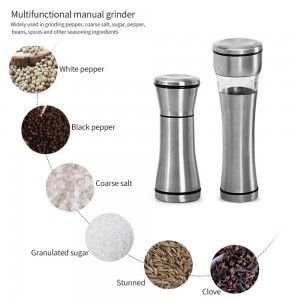 Reguliuojamas rankinis prieskonių malimo malūnėlis "Stiliaus elegancija"