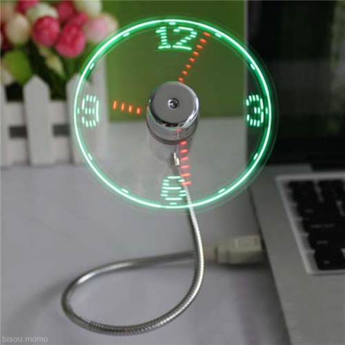 USB laikrodis "Neoninis vėjo malūnas"