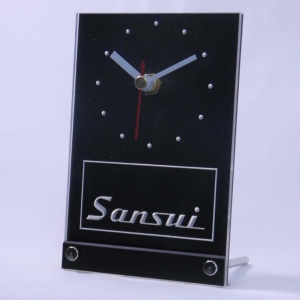 LED PRO 3D stalo laikrodis "Sansui" (baltas)