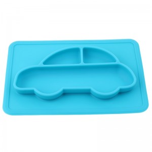 Vaikiškas silikoninis pietų padėkliukas "Puikusis automobiliukas 4"