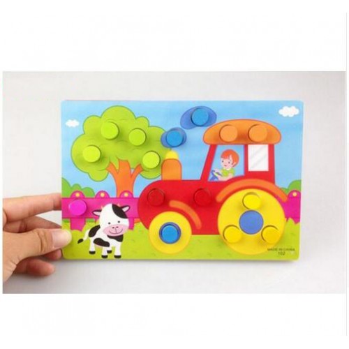 Medinė dėlionė "Traktoriukas Lukas"