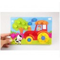 Medinė dėlionė "Traktoriukas Lukas"