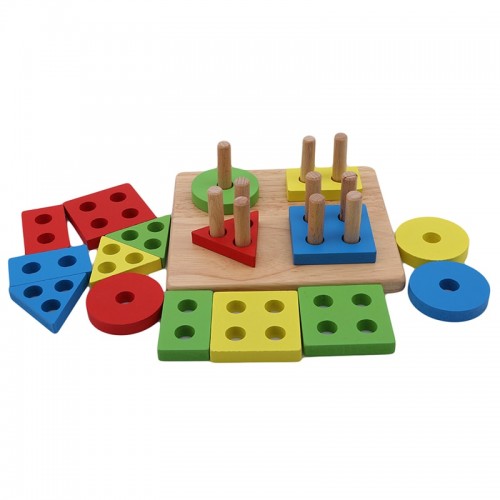 Medinės lavinamosios kaladėlės "Sudėliok"