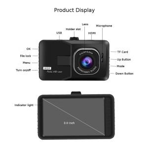 Vaizdo registratorius automobiliui "Luxury Pro 17" (3" LCD)