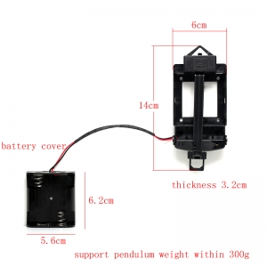 Sieninio laikrodžio mechanizmas "14 cm + baterijos lizdas"