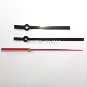 Sieninio laikrodžio mechanizmas "Juodoji klasika su raudona rodykle" (22mm ašis)