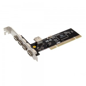USB 5 lizdų PCI vidinis šakotuvas