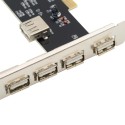 USB 5 lizdų PCI vidinis šakotuvas