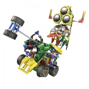 Elektronis robotas - surenkamas vaikiškas konstruktorius "Robotų pasaulis" (vaiko lavinimas, lengvai surenkamas)