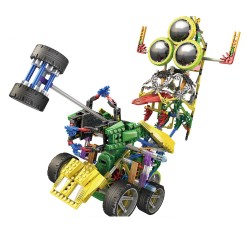 Elektronis robotas - surenkamas vaikiškas konstruktorius "Robotų pasaulis" (vaiko lavinimas, lengvai surenkamas)