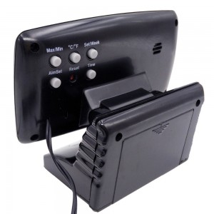 Automobilio LCD laikrodis - termometras "Profesionalas 2"