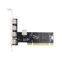 USB 5 lizdų PCI vidinis šakotuvas