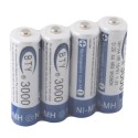 4 įkraunamos BTY 3000mAh AA baterijos